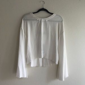 Kendall and Kylie flowy white blouse*boho
